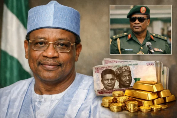 Ibrahim Babangida portrait showing the Nigerian general, former president, his age, education, tribe, children, family, and net worth