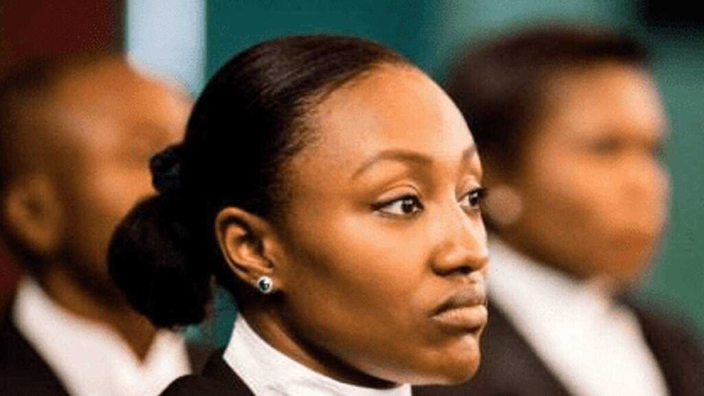 Halima Buhari-Sheriff at a formal event