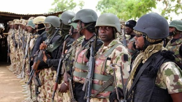 Nigerian military ranks showing Army, Navy and Air Force ranking structure