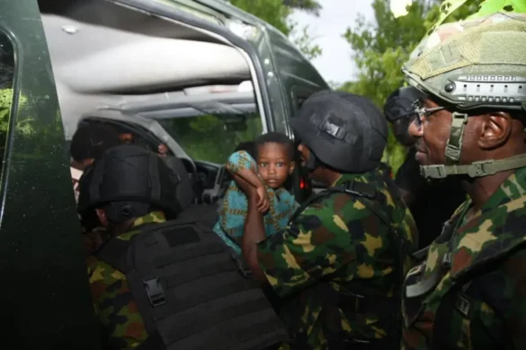 Nigerian security forces during Oyo kidnapping rescue operation