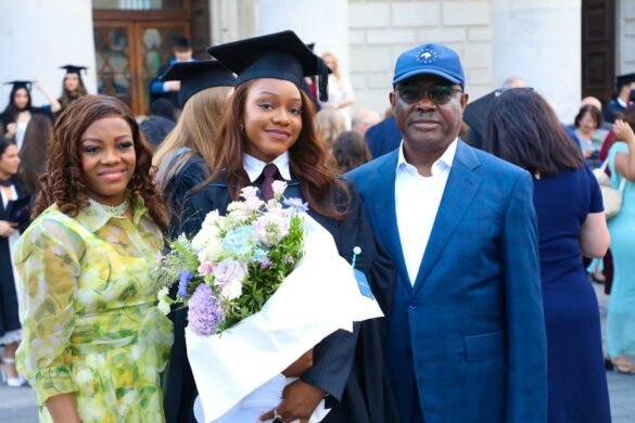 Jazmyne Wike graduation ceremony at University of Southampton UK with father Nyesom Wike