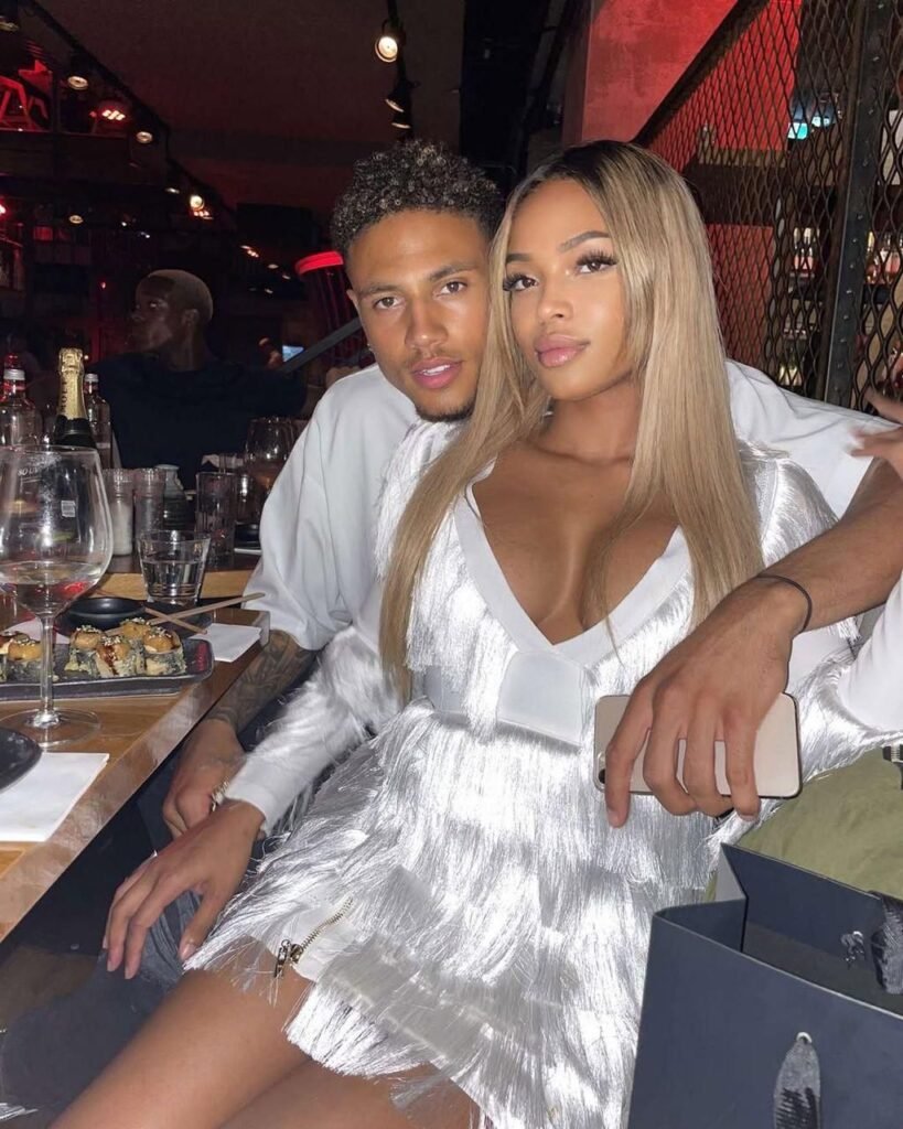 Maduka Okoye wife Jelicia Westhoff with the Super Eagles goalkeeper