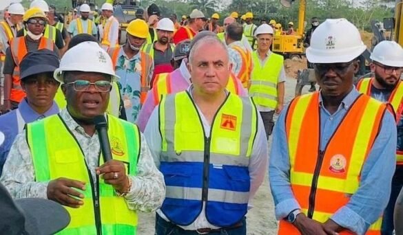 David Umahi with Coastal Road Guards on Lagos-Calabar Highway
