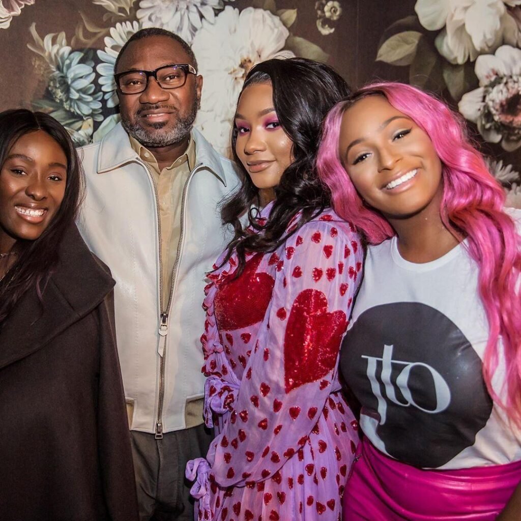 DJ Cuppy with members of the Otedola family