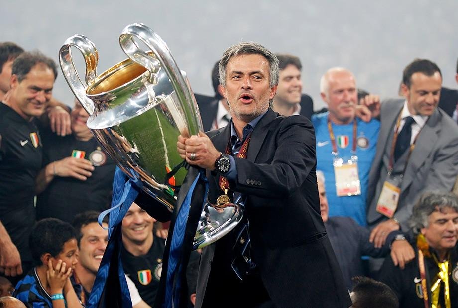 Jose Mourinho Champions League trophies with Porto and Inter Milan